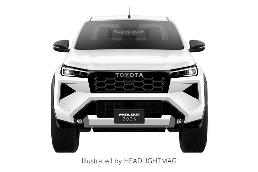 H&igrave;nh ảnh ph&aacute;c họa thiết kế của Toyota Hilux thế hệ mới.