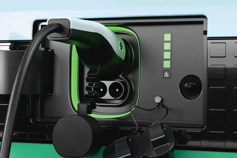 Cổng sạc của Hyundai Creta Electric nằm tr&ecirc;n đầu xe