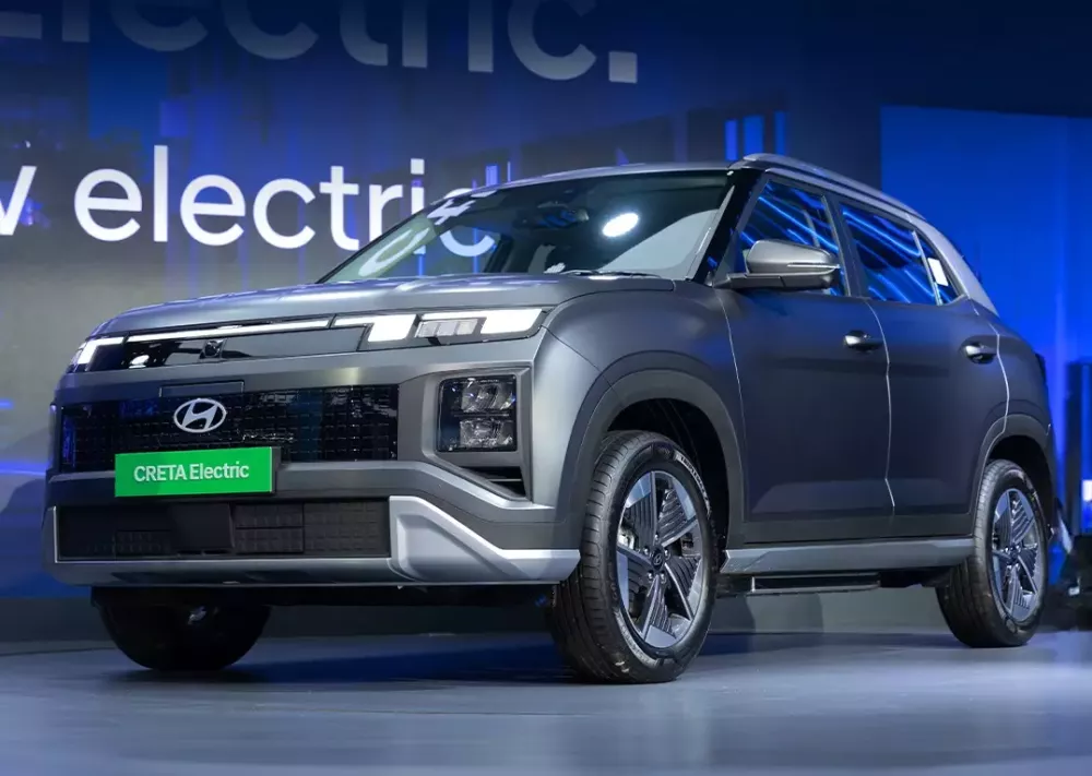 Hyundai Creta Electric có thiết kế tổng thể tương tự phiên bản máy xăng
