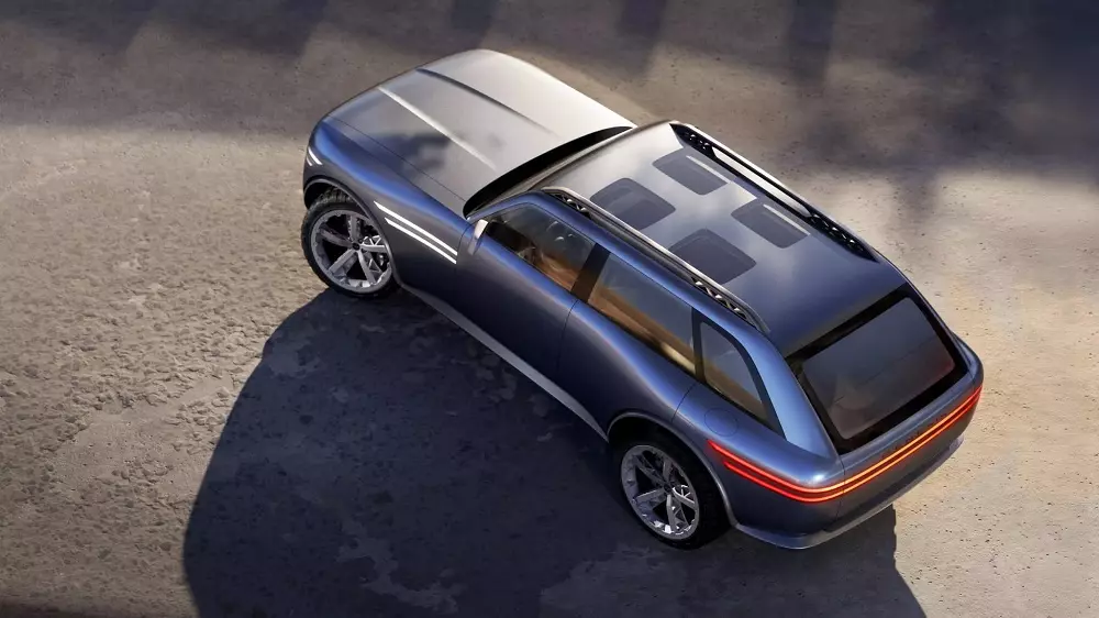 Trần xe của Genesis X Gran Equator tích hợp nhiều cửa sổ trời. Trần xe của Genesis X Gran Equator tích hợp nhiều cửa sổ trời.