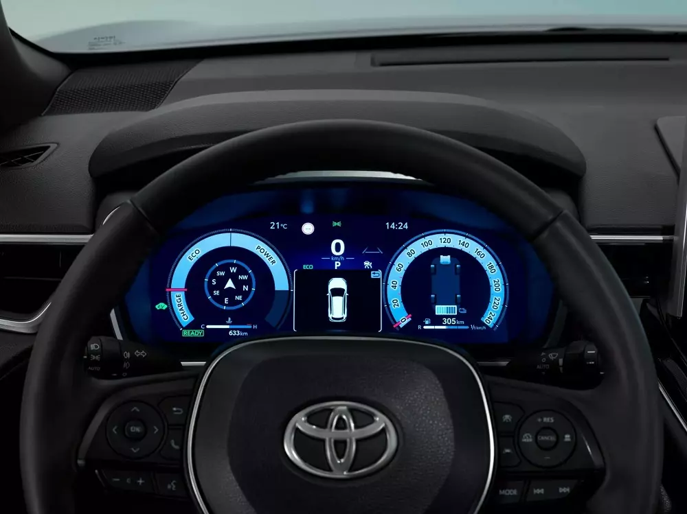 Bảng đồng hồ kỹ thuật số 12,3 inch của Toyota Corolla Cross 2026 Bảng đồng hồ kỹ thuật số 12,3 inch của Toyota Corolla Cross 2026
