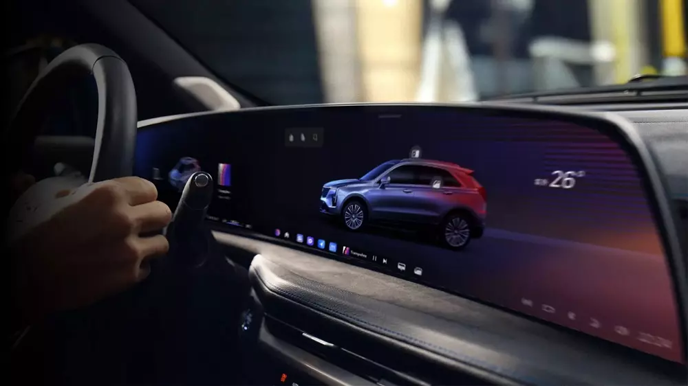 Màn hình cong 33 inch của Cadillac XT4 Màn hình cong 33 inch của Cadillac XT4