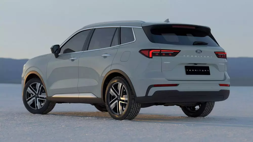 Ford Territory 2025 bản quốc tế sở hữu các chi tiết sơn cùng màu thân xe trên cản trước và sau Ford Territory 2025 bản quốc tế sở hữu các chi tiết sơn cùng màu thân xe trên cản trước và sau