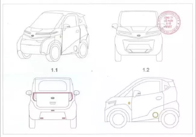 TMT Motors đăng ký kiểu dáng công nghiệp cho Nano S05