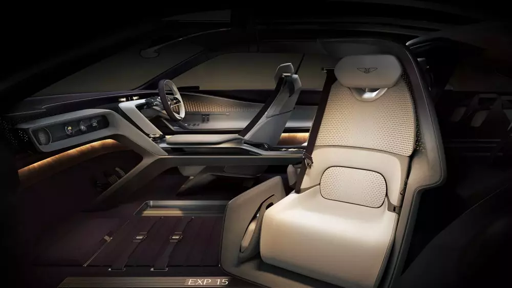 Ghế sau của Bentley EXP 15 có thể xoay 45 độ ra ngoài Ghế sau của Bentley EXP 15 có thể xoay 45 độ ra ngoài