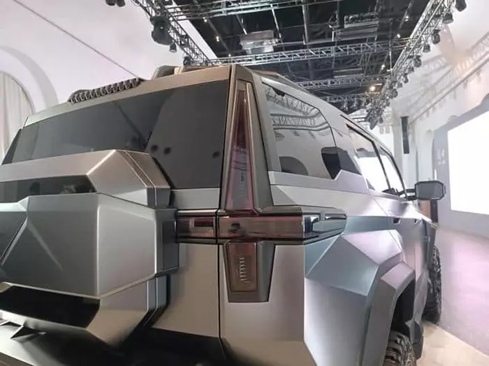 SUV điện Dongfeng Mengshi 1.000 mã lực phong cách xe quân sự của Trung Quốc - Ảnh 6.