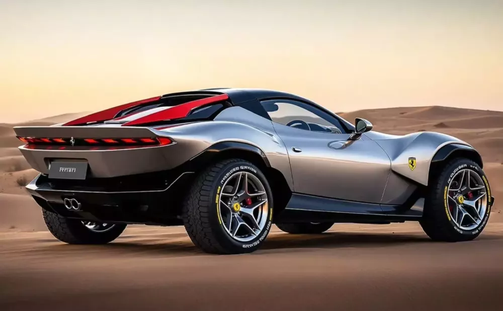 Xuất hiện hình ảnh phác thảo về siêu xe Ferrari off-road, câu trả lời hoàn hảo cho Lamborghini Sterrato- Ảnh 2.