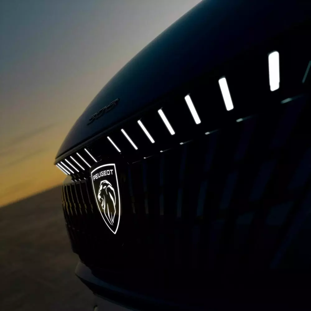 Logo phát sáng của Peugeot 308 2026 