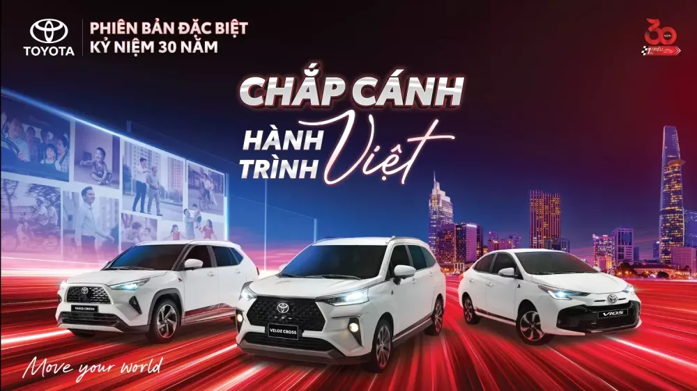 Toyota ra mắt Vios, Veloz Cross và Yaris bản đặc biệt kỷ niệm 30 năm- Ảnh 1. Toyota ra mắt Vios, Veloz Cross và Yaris bản đặc biệt kỷ niệm 30 năm- Ảnh 1.