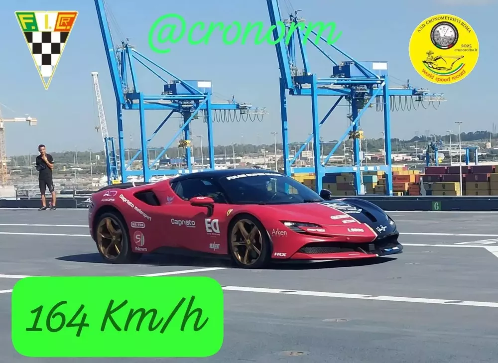 Tay đua lập kỷ lục tốc độ trên tàu sân bay cùng siêu xe Ferrari gần 1.000 mã lực- Ảnh 3. Tay đua lập kỷ lục tốc độ trên tàu sân bay cùng siêu xe Ferrari gần 1.000 mã lực- Ảnh 3.