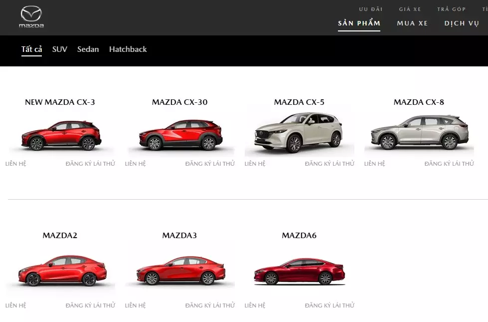 Mazda6 vẫn xuất hiện trên trang chủ của Mazda Việt Nam Mazda6 vẫn xuất hiện trên trang chủ của Mazda Việt Nam