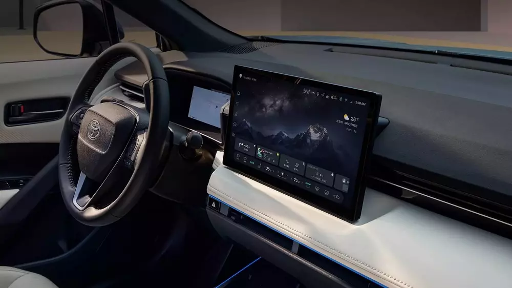 Màn hình cảm ứng trung tâm cỡ lớn hơn của Toyota Frontlander 2026