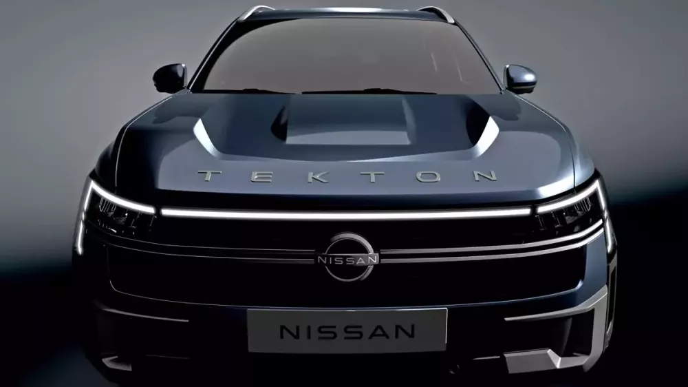 Nissan Tekton được trang bị lưới tản nhiệt với viền mạ cr&ocirc;m