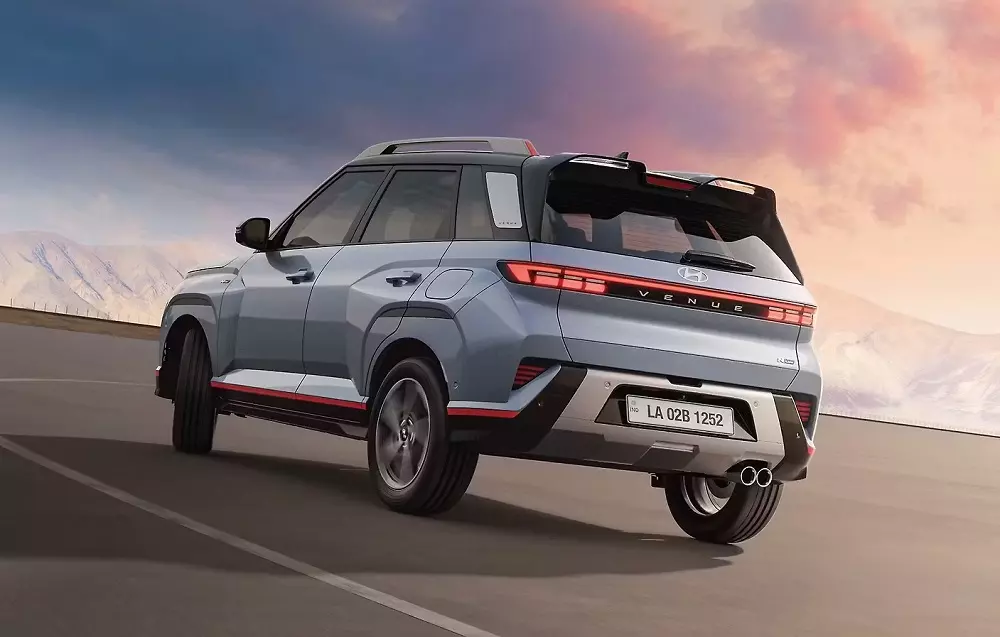Thiết kế phía sau của Hyundai Venue N Line 2026 Thiết kế phía sau của Hyundai Venue N Line 2026