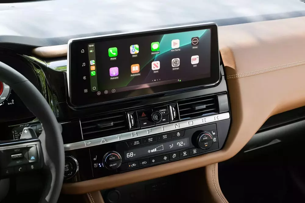 Màn hình cảm ứng trung tâm của Nissan Pathfinder 2026 Màn hình cảm ứng trung tâm của Nissan Pathfinder 2026