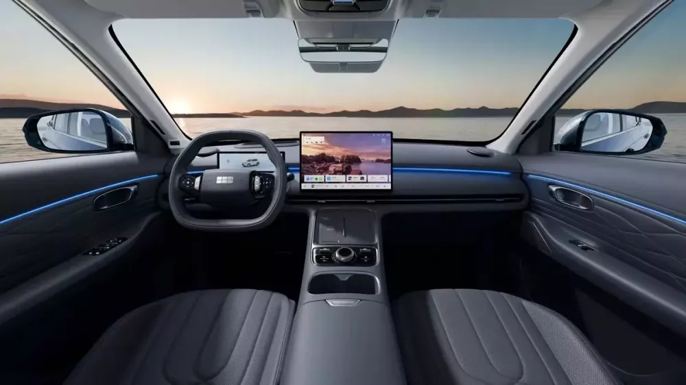 Nội thất m&agrave;u x&aacute;m Starship Grey mới của Geely EX5 PHEV 2026