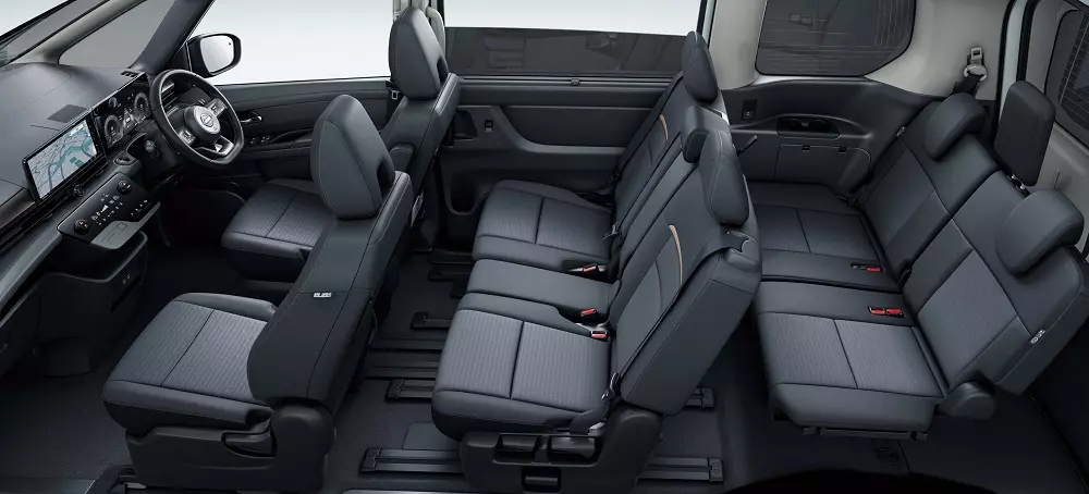 Nissan Serena 2026 sở hữu nội thất 7 chỗ hoặc 8 chỗ