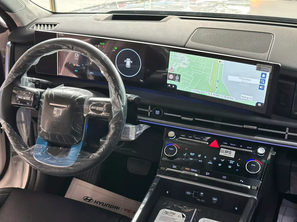 Khoang lái của Hyundai Santa Fe Hybrid Khoang lái của Hyundai Santa Fe Hybrid