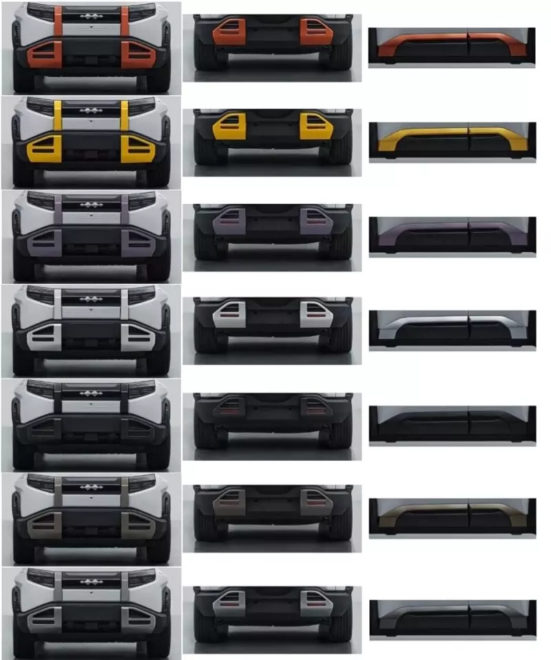 Cản trước v&agrave; sau của Fang Cheng Bao Tai 3 2026 c&oacute; thể sơn nhiều m&agrave;u theo lựa chọn của kh&aacute;ch h&agrave;ng