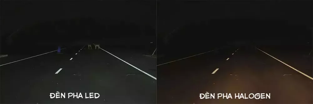 So s&aacute;nh đ&egrave;n pha LED v&agrave; đ&egrave;n pha Halogen của Hyundai Kona đời 2018-2021