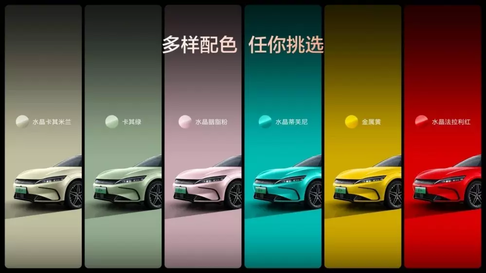 C&aacute;c lựa chọn m&agrave;u sắc của BYD Han EV Flash Charge Edition 
