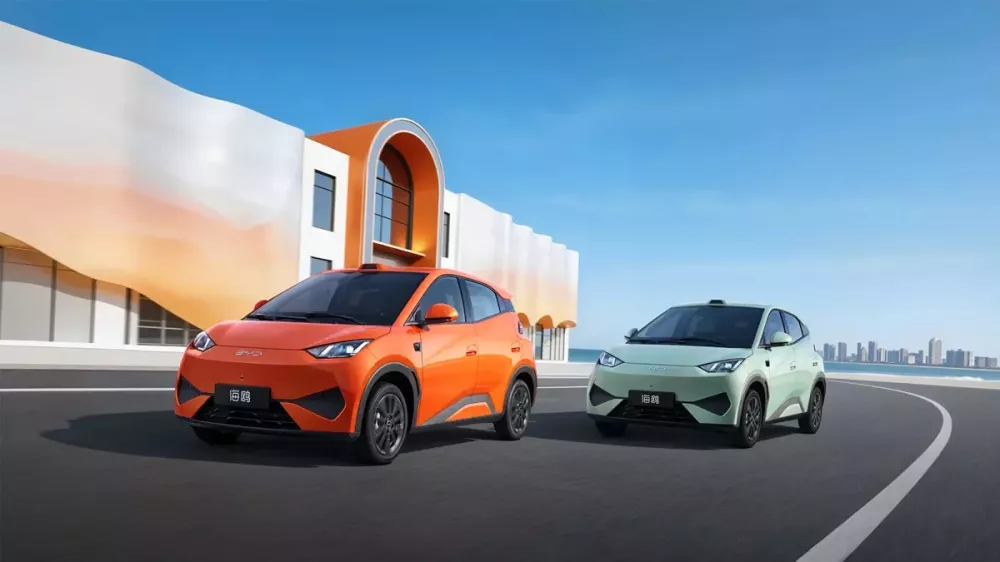 BYD Seagull 2026 m&agrave;u cam v&agrave; xanh bạc h&agrave; mới
