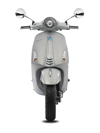 Đầu xe Vespa Primavera nổi bật với nhiều chi tiết ốp crôm bóng Đầu xe Vespa Primavera