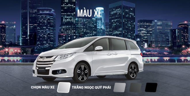 Mẫu Honda Odyssey màu trắng