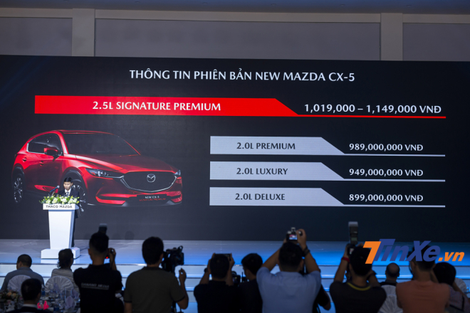 Mazda CX-5 thế hệ 6.5 có giá bán từ 899 triệu đến 1,149 tỉ đồng.