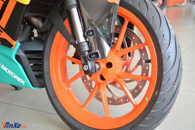 KTM RC 390 MotoGP Edition 2019 vẫn được trang bị hệ thống treo của thương hiệu KTM WP