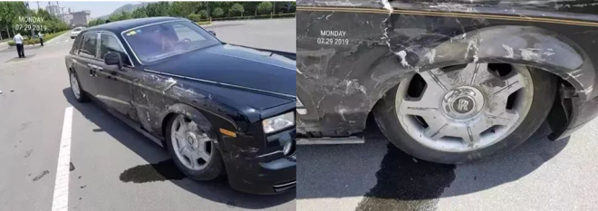 Thiệt hại của chiếc Rolls-Royce Phantom