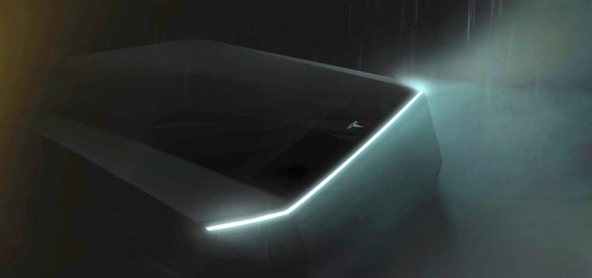 Đ&acirc;y là bức ảnh Tesla hé l&ocirc;̣ v&ecirc;̀ m&acirc;̃u xe bán tải sắp ra mắt của họ
