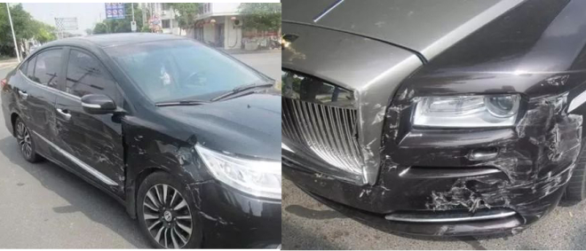 Xe Rolls-Royce Ghost và Honda trong vụ tai nạn ở ngã tư Xe Rolls-Royce Ghost và Honda trong vụ tai nạn ở ngã tư