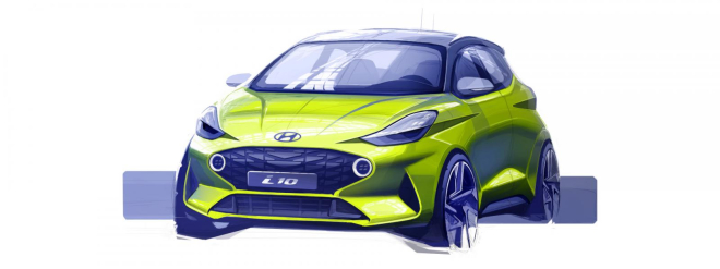 H&igrave;nh ảnh ph&aacute;c họa ch&iacute;nh thức của Hyundai i10 2019 d&agrave;nh cho ch&acirc;u &Acirc;u