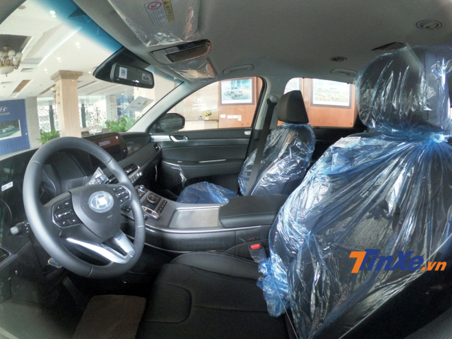 Nội thất b&ecirc;n trong chiếc Hyundai Palisade 2020 được trưng b&agrave;y tại H&agrave; Nội