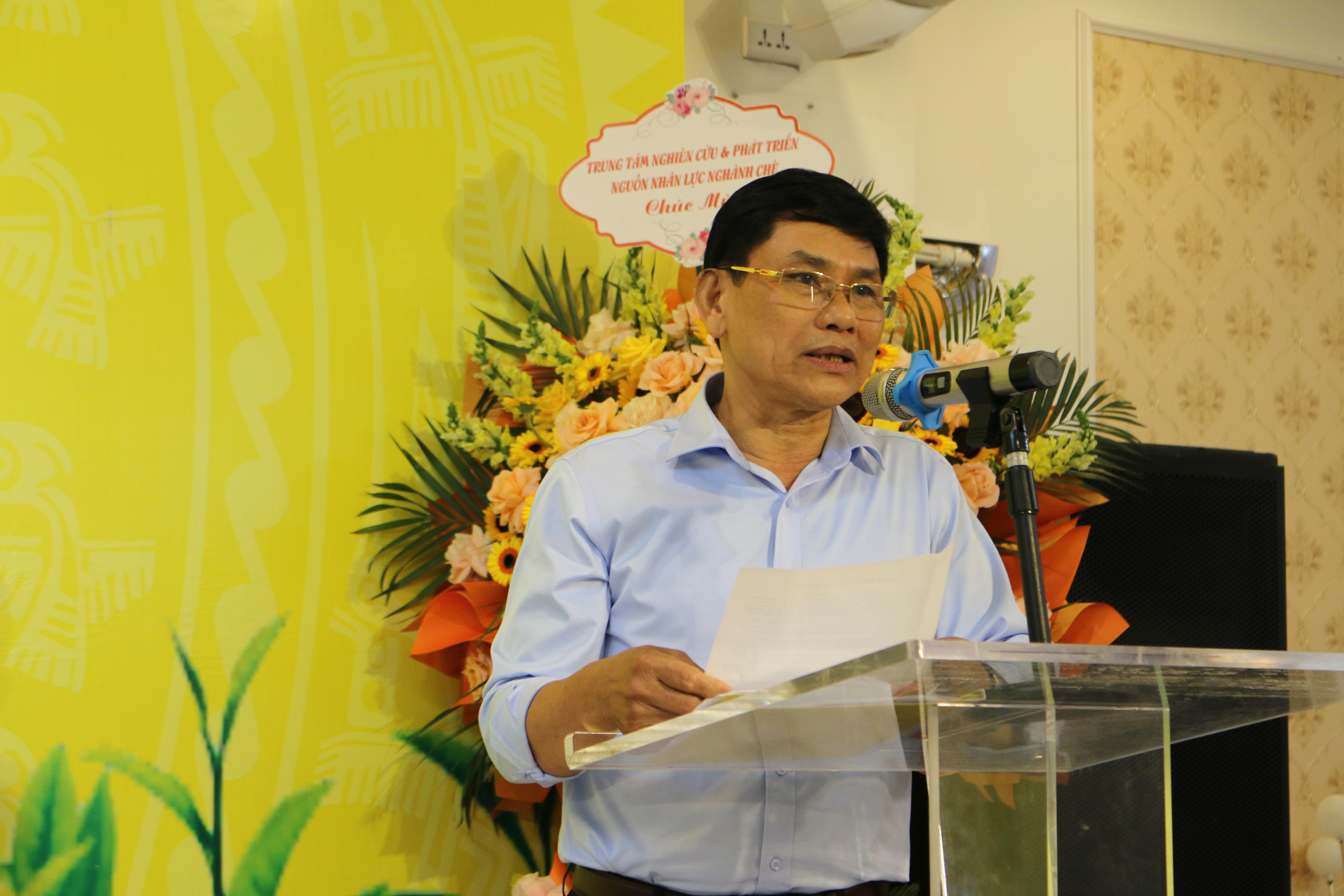 Ông Hoàng Vĩnh Long - Tân Chủ tịch Hiệp hội Chè Việt Nam khóa VI nhiệm kỳ 2024-2029 phát biểu nhận nhiệm vụ 