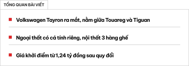 VW Tayron ra mắt: Giá quy đổi từ 1,2 tỷ đồng, nội thất sang xịn, nếu về Việt Nam sẽ thế chỗ Tiguan Allspace- Ảnh 1. VW Tayron ra mắt: Giá quy đổi từ 1,2 tỷ đồng, nội thất sang xịn, nếu về Việt Nam sẽ thế chỗ Tiguan Allspace- Ảnh 1.