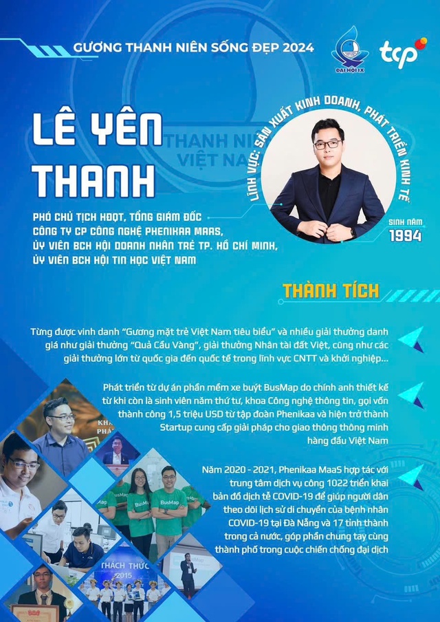 “Cha đẻ” BusMap Lê Yên Thanh nhận Giải thưởng “Thanh niên sống đẹp”- Ảnh 1.