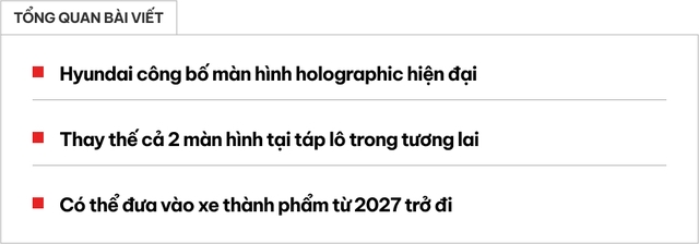 Hyundai làm HUD khổng lồ, biến kính chắn gió ô tô thành màn hình 3D, người lái xem được mọi thứ trước mặt- Ảnh 1.