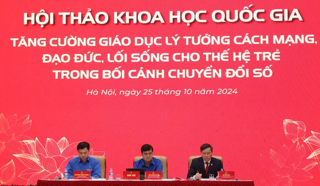 Hội thảo khoa học Quốc gia “Tăng cường giáo dục lý tưởng cách mạng, đạo đức, lối sống cho thế hệ trẻ trong bối cảnh chuyển đổi số”
- Ảnh 1.