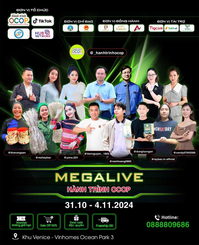 Chuỗi Mega Live nông sản Việt Nam bùng nổ quà tặng trong triển lãm các sản phẩm OCOP xuất khẩu - Ảnh 1.