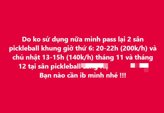 Pickleball liệu đã thoái trào khi sân bãi mọc lên như nấm nhưng khách pass sân cũng nhiều không kém?- Ảnh 1.