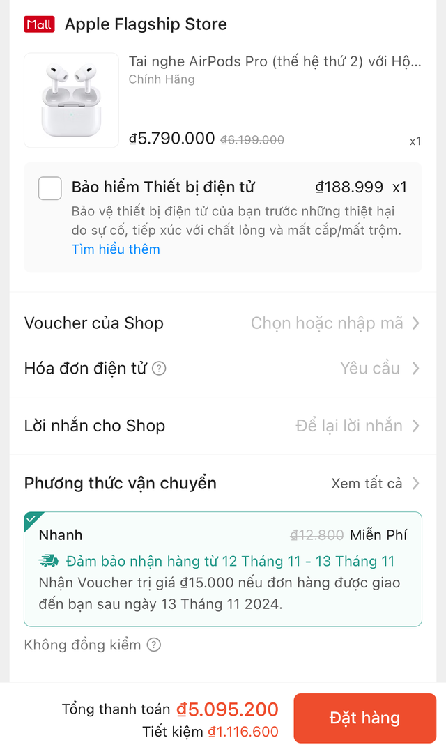 AirPods Pro 2 trong ngày sale 11/11 có giá bao nhiêu?- Ảnh 2.