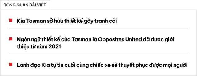 Nhiều người chê thiết kế Kia Tasman, hãng tự tin: 'Khi đã quen thì dù không phải gu cũng thấy đẹp'- Ảnh 1.