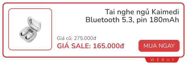 Gợi ý tai nghe không dây siêu nhỏ nhẹ đeo đi ngủ: Thiết kế đặc biệt ít cấn tai, rẻ nhất chưa đến 100.000đ- Ảnh 5.