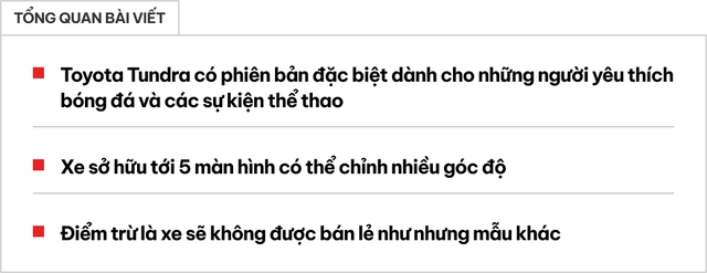 Bán tải Toyota sẽ khiến dân bóng đá 'phát sốt': 5 màn hình 55inch, xem những trận cầu đỉnh cao từ mọi góc độ- Ảnh 1.