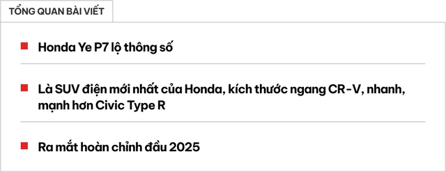 Honda Ye P7 - 'CR-V của làng xe điện' lộ thông số: Thiết kế gợi nhớ đến Toyota Crown- Ảnh 1. Honda Ye P7 - 'CR-V của làng xe điện' lộ thông số: Thiết kế gợi nhớ đến Toyota Crown- Ảnh 1.