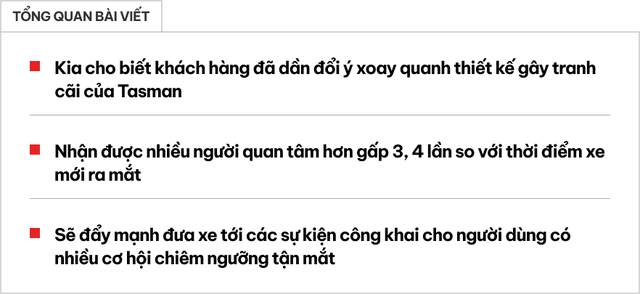 Nhiều người ‘quay xe’ khen thiết kế gây tranh cãi của Kia Tasman sau khi quan sát thực tế- Ảnh 1. Nhiều người ‘quay xe’ khen thiết kế gây tranh cãi của Kia Tasman sau khi quan sát thực tế- Ảnh 1.