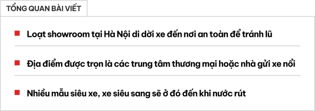 Loạt xe sang, siêu xe tại Hà Nội đi ‘chạy lụt’: Rolls-Royce, Porsche, McLaren… được đưa thang máy lên tầng cao- Ảnh 1.