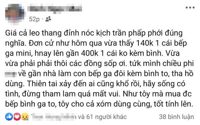 Bếp gas mini, quạt, đèn pin tích điện "cháy hàng", nhiều người than vãn vì người bán tăng giá vô tội vạ- Ảnh 1.